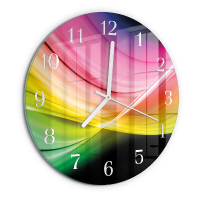 Horloge ronde Lignes abstraites