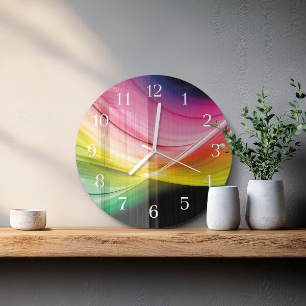 Horloge ronde Lignes abstraites