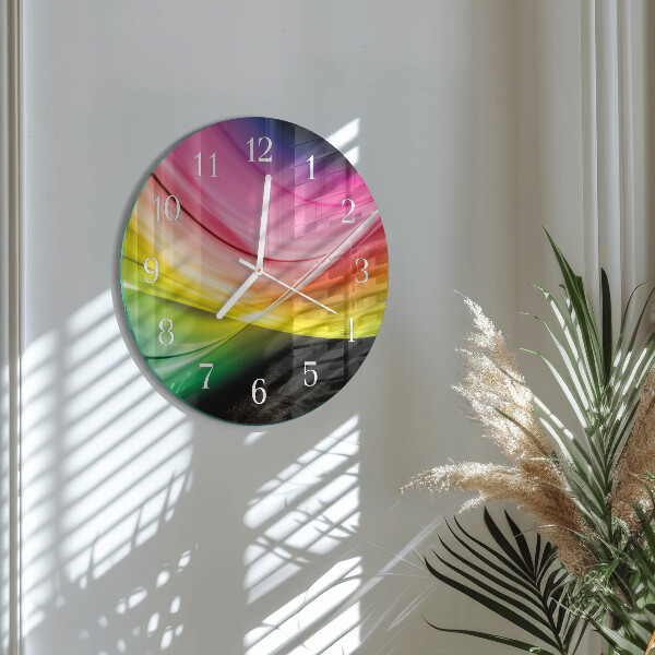 Horloge ronde Lignes abstraites