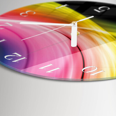 Horloge ronde Lignes abstraites