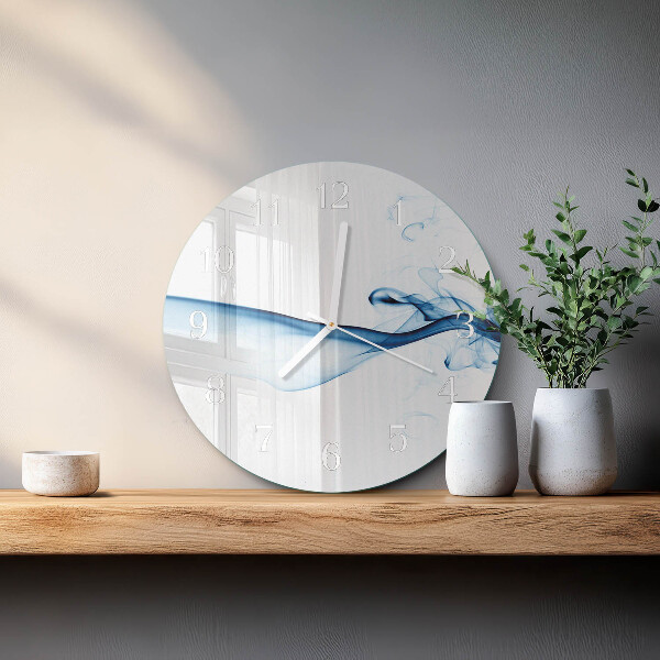 Horloge ronde Fumée abstraite