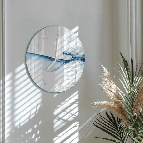 Horloge ronde Fumée abstraite