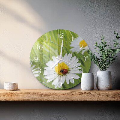 Horloge ronde Marguerites