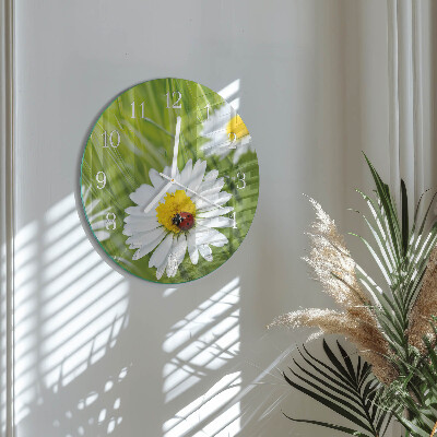 Horloge ronde Marguerites