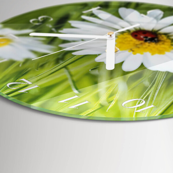 Horloge ronde Marguerites