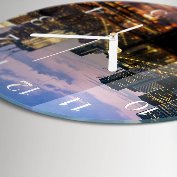 Horloge ronde Pont horizontal