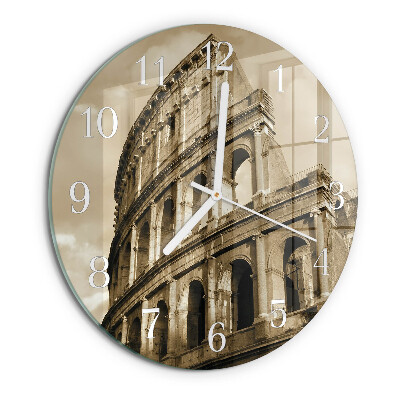 Horloge ronde Colisée Sepia