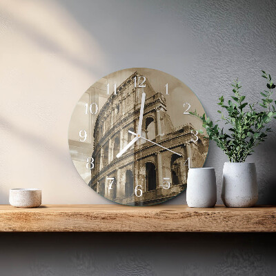 Horloge ronde Colisée Sepia