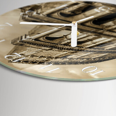 Horloge ronde Colisée Sepia