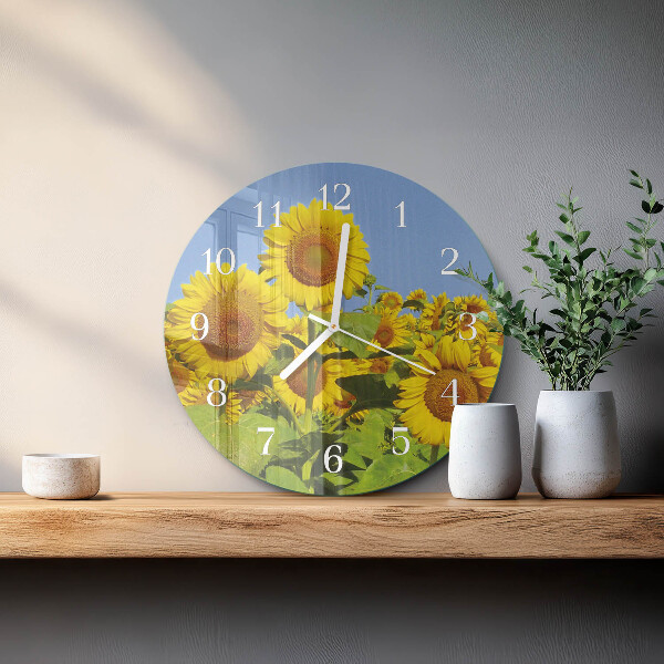 Horloge ronde Tournesols