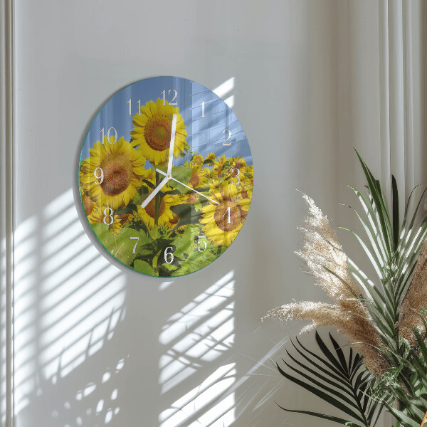 Horloge ronde Tournesols