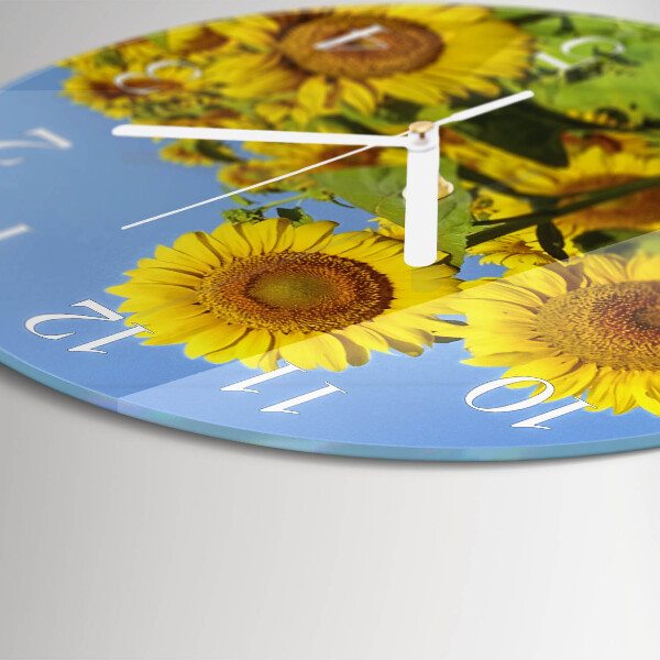 Horloge ronde Tournesols