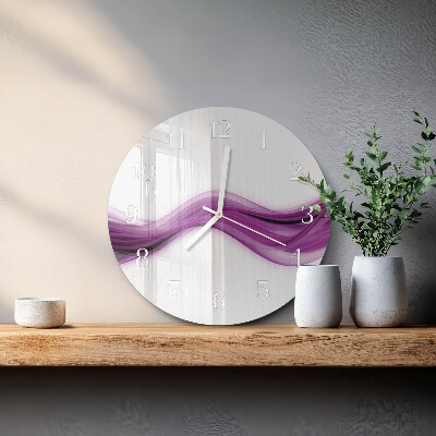 Horloge ronde Lignes abstraites
