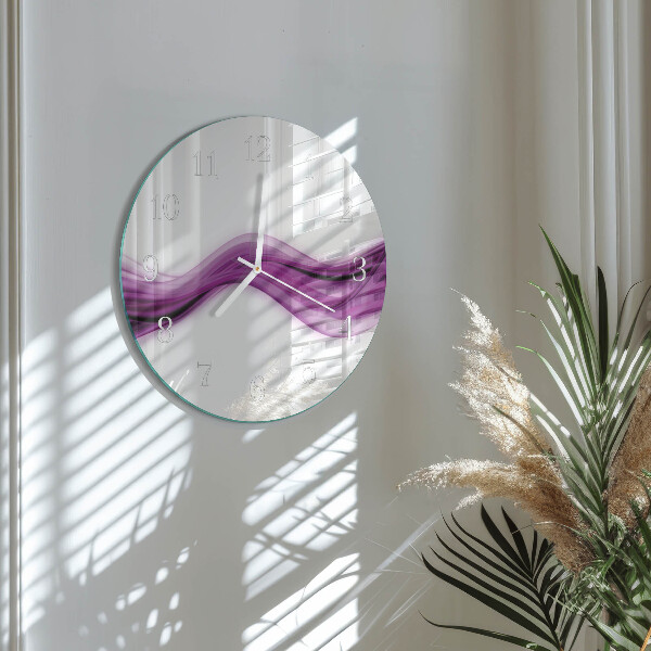 Horloge ronde Lignes abstraites