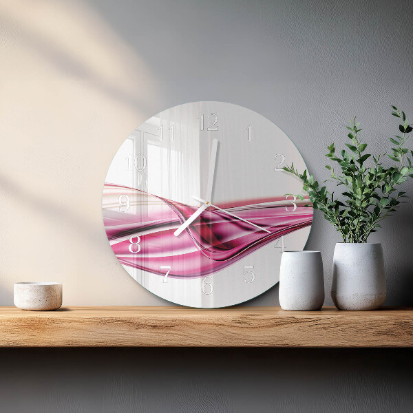 Horloge ronde Lignes abstraites