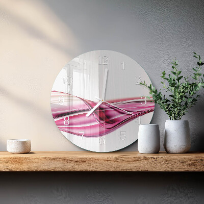 Horloge ronde Lignes abstraites