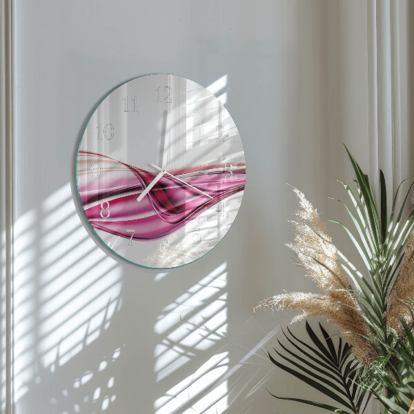Horloge ronde Lignes abstraites