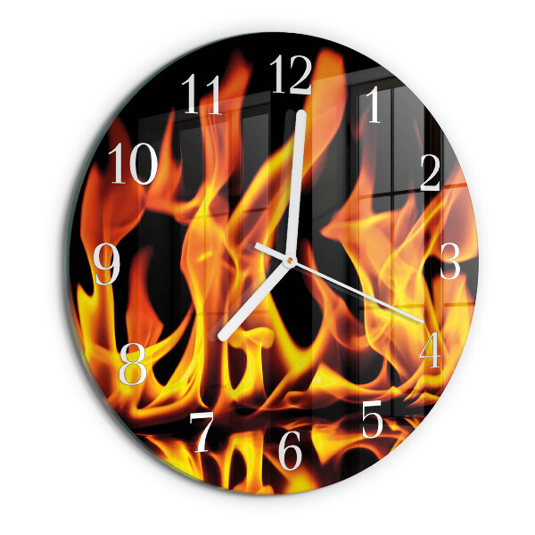 Horloge ronde Feu