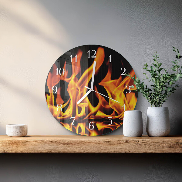 Horloge ronde Feu