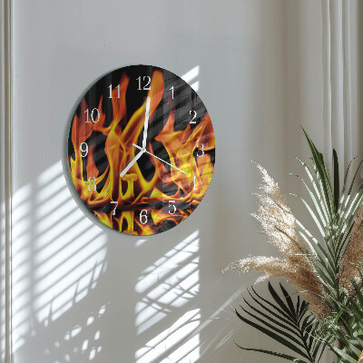 Horloge ronde Feu