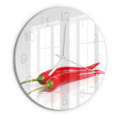 Horloge ronde piments