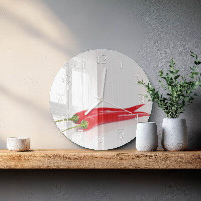 Horloge ronde piments
