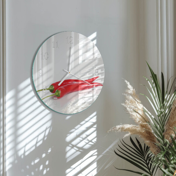 Horloge ronde piments