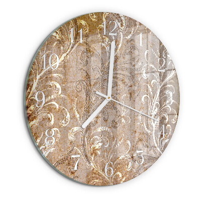 Horloge ronde Motif floral