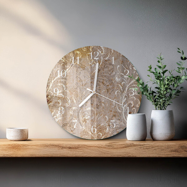Horloge ronde Motif floral