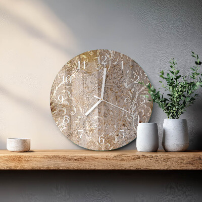 Horloge ronde Motif floral