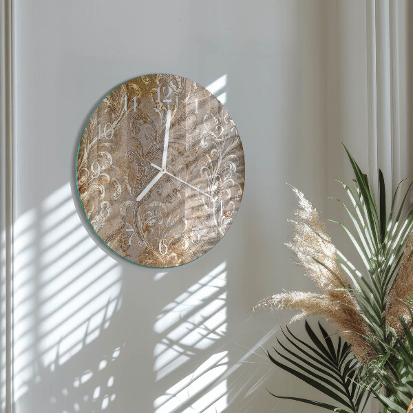 Horloge ronde Motif floral