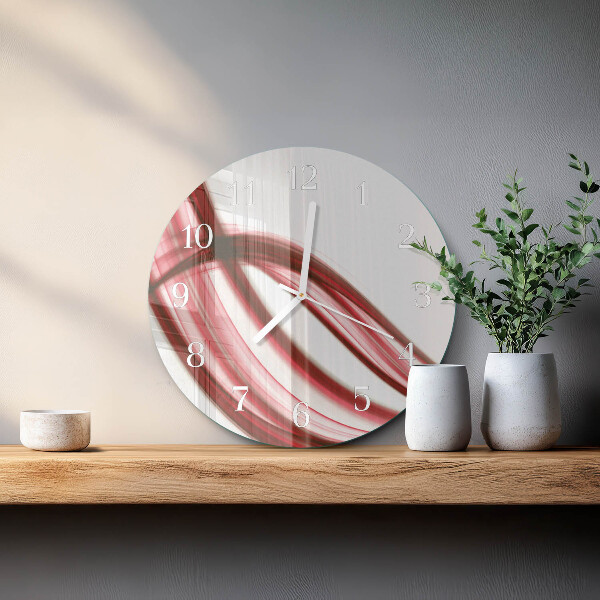 Horloge ronde Lignes abstraites