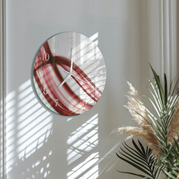 Horloge ronde Lignes abstraites