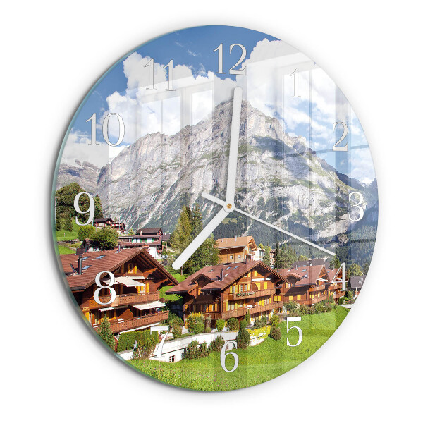 Horloge ronde Montagnes