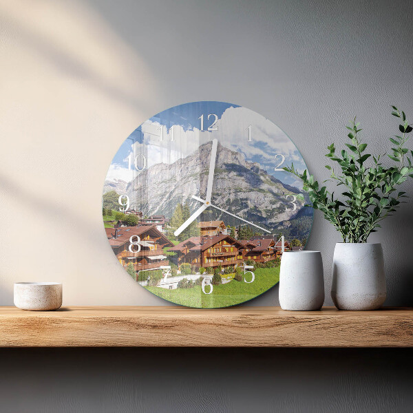Horloge ronde Montagnes