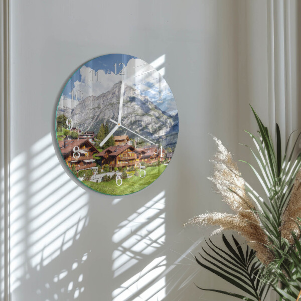 Horloge ronde Montagnes