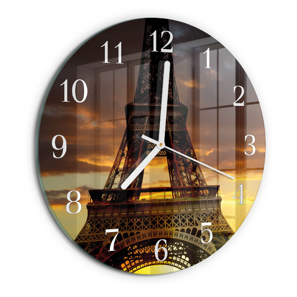 Horloge ronde Tour Eiffel Paris