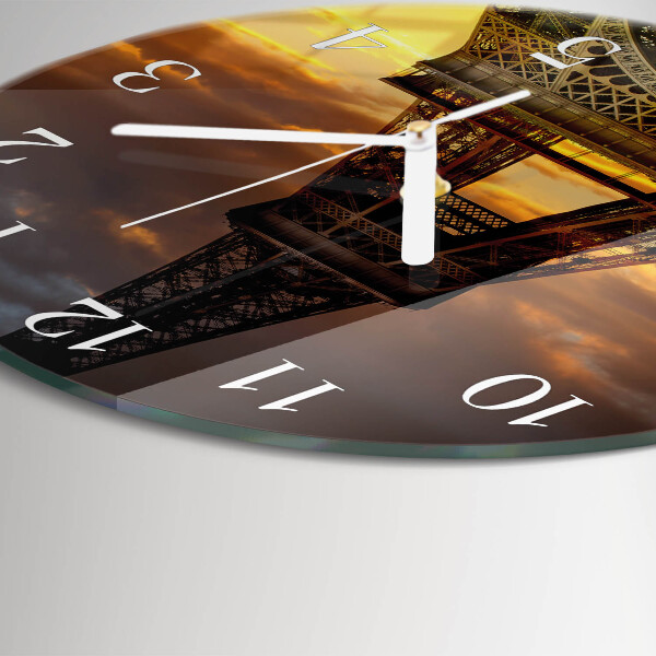 Horloge ronde Tour Eiffel Paris