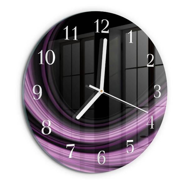 Horloge ronde Lignes abstraites