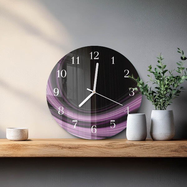 Horloge ronde Lignes abstraites