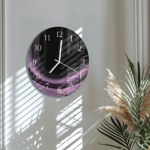 Horloge ronde Lignes abstraites
