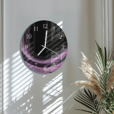 Horloge ronde Lignes abstraites