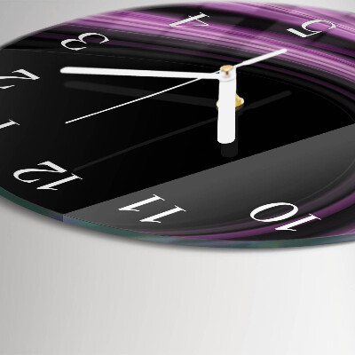 Horloge ronde Lignes abstraites