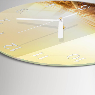 Horloge ronde Chemin de plage