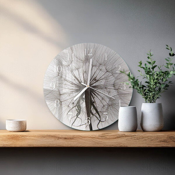 Horloge ronde Pissenlit