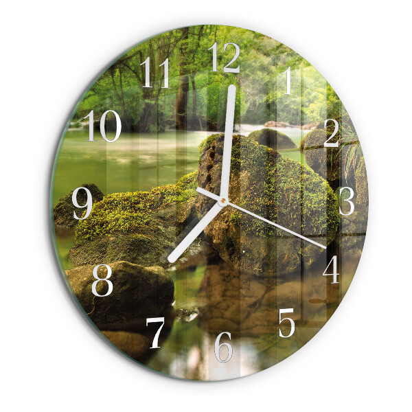 Horloge ronde Paysage de rivière