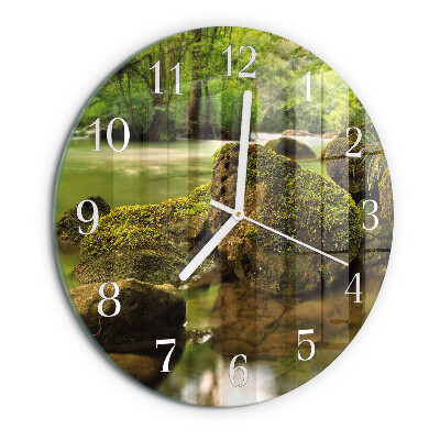 Horloge ronde Paysage de rivière
