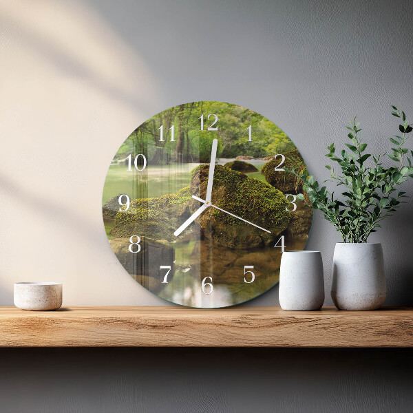 Horloge ronde Paysage de rivière