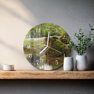 Horloge ronde Paysage de rivière