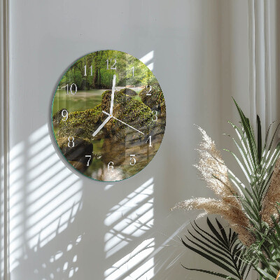 Horloge ronde Paysage de rivière